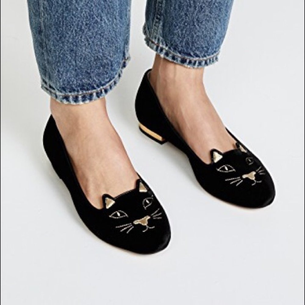 Charlotte Olympia kitty flats- Size 42 US fit small